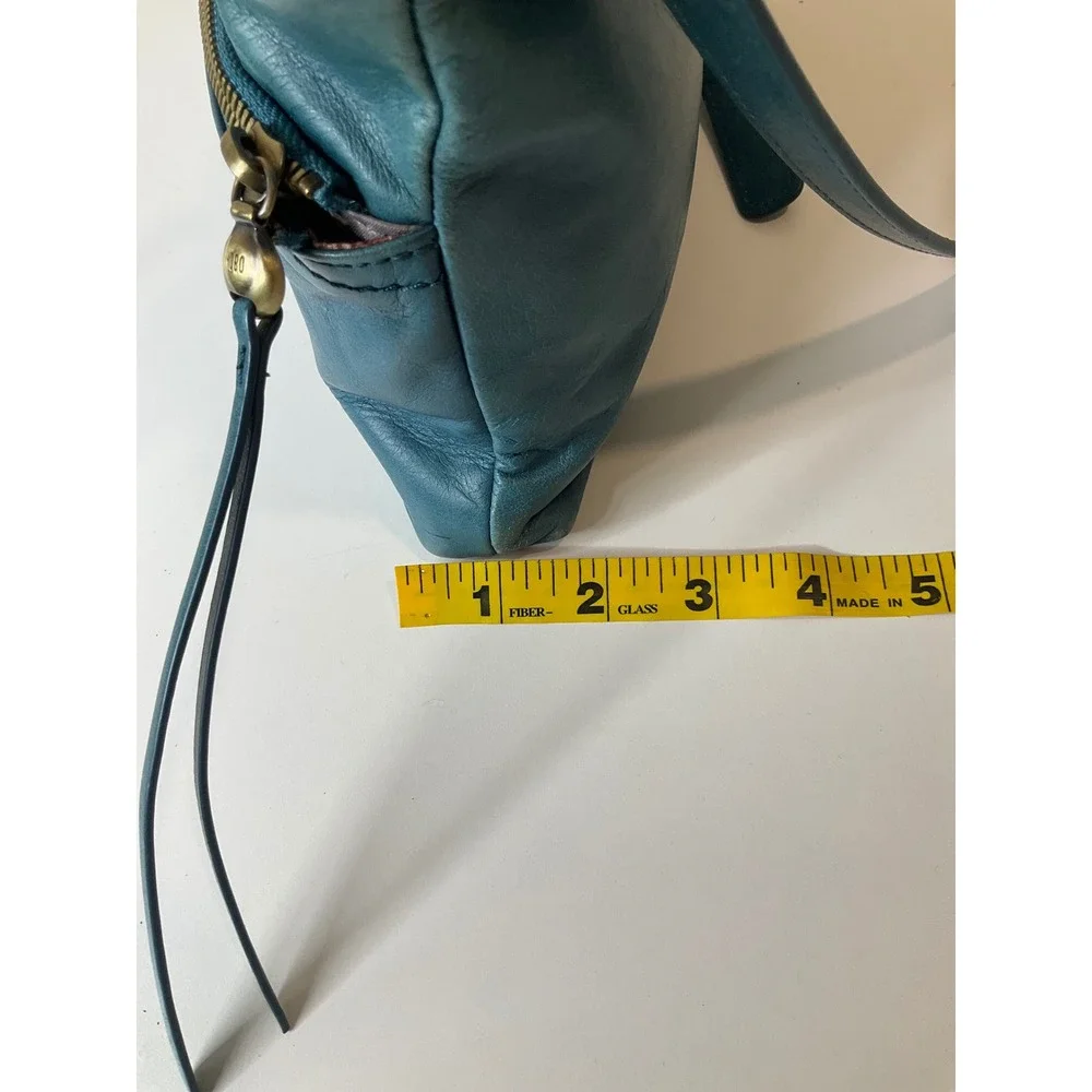 Vintage Hobo Leather Crossbody Shoulder Bag‎ Purse Blue Boho Hippie Y2K Casual
